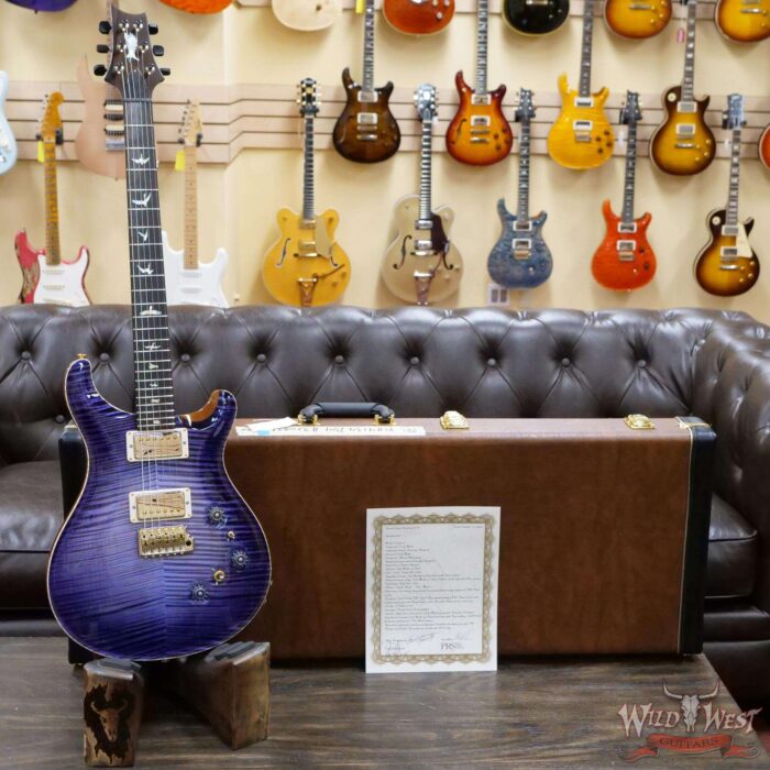 PRS Private Stock # 9134 Custom 24 Piezo Flame Maple Neck Brazilian Rosewood Board Purple Mist Glow - Image 6