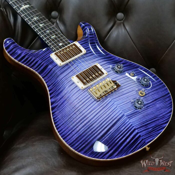 PRS Private Stock # 9134 Custom 24 Piezo Flame Maple Neck Brazilian Rosewood Board Purple Mist Glow - Image 8