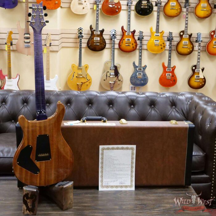 PRS Private Stock # 9134 Custom 24 Piezo Flame Maple Neck Brazilian Rosewood Board Purple Mist Glow - Image 9