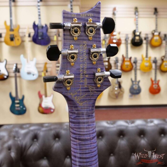 PRS Private Stock # 9134 Custom 24 Piezo Flame Maple Neck Brazilian Rosewood Board Purple Mist Glow - Image 10