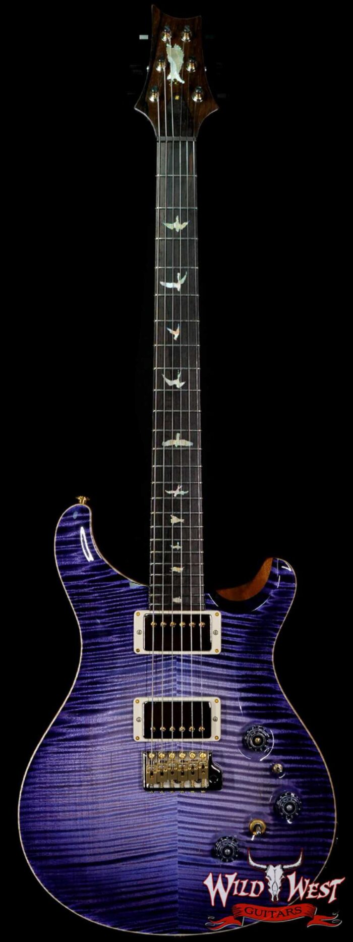 PRS Private Stock # 9134 Custom 24 Piezo Flame Maple Neck Brazilian Rosewood Board Purple Mist Glow - Image 1