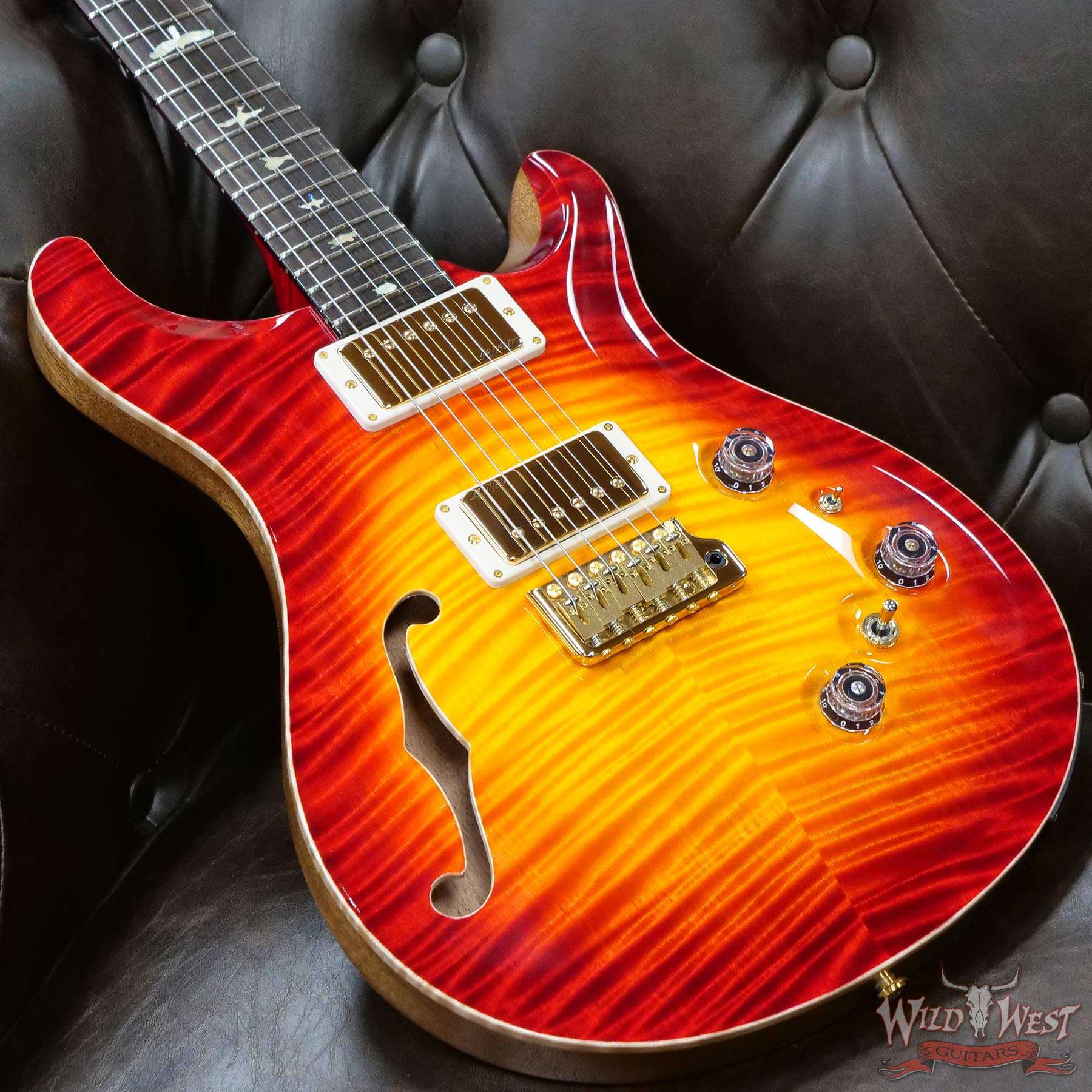 prs-ps9135-cu24-323176-d3__wwg.jpg Paul Reed Smith PRS Private Stock # 9135 Custom 24 Piezo Semi-Hollow Flame Neck with Brazilian Rosewood Board Dragon’s Breath Glow - Image 8