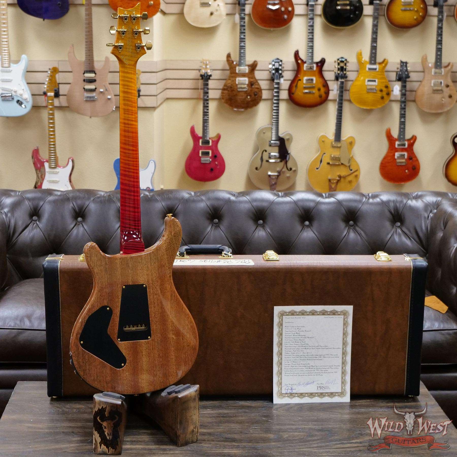 prs-ps9135-cu24-323176-d4__wwg.jpg Paul Reed Smith PRS Private Stock # 9135 Custom 24 Piezo Semi-Hollow Flame Neck with Brazilian Rosewood Board Dragon’s Breath Glow - Image 9