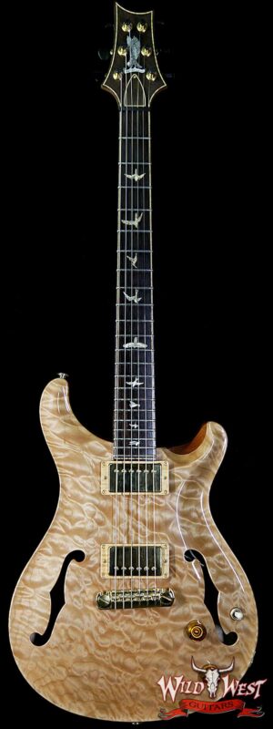 2006 PRS Private Stock #931 Hollowbody II HB 2 1-Piece Quilt Maple Top and Back Flame Neck Brazilian Rosewood Board Natural