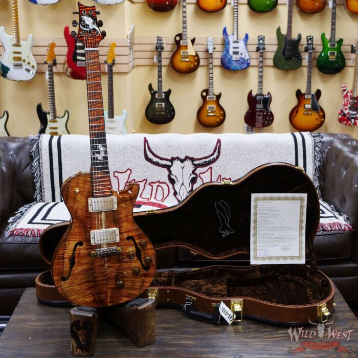PRS Private Stock #9650 Koa Singlecut McCarty 594 Hollowbody II Piezo Winter Egrets Inlays Brazilian Rosewood Neck Natural - Image 6