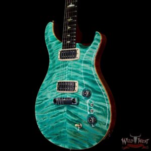 PRS Private Stock #9762 Paul’s Guitar Bear Claw Flame Maple Top African Blackwood Board Bahamian Blue - Image 2