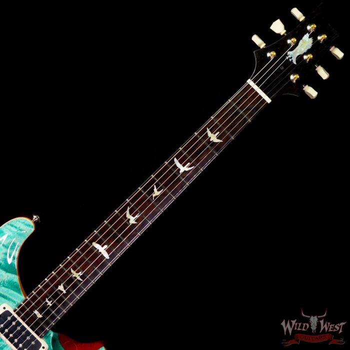 PRS Private Stock #9762 Paul’s Guitar Bear Claw Flame Maple Top African Blackwood Board Bahamian Blue - Image 4