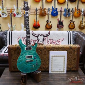 PRS Private Stock #9762 Paul’s Guitar Bear Claw Flame Maple Top African Blackwood Board Bahamian Blue - Image 6