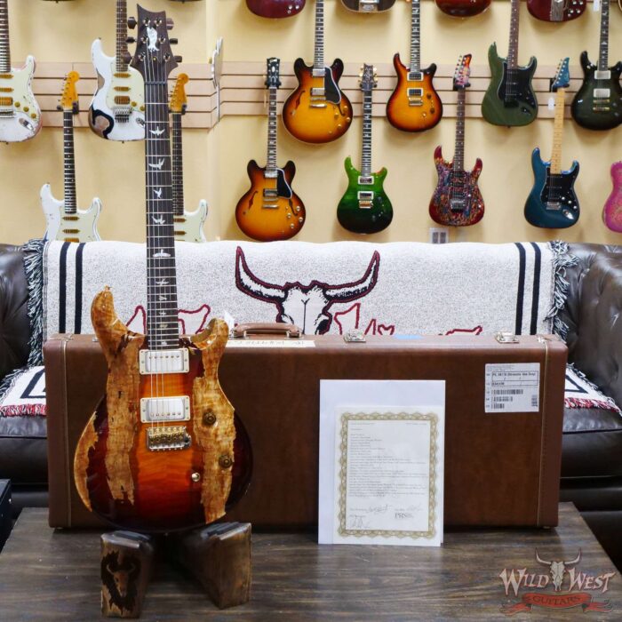 Paul Reed Smith PRS Private Stock #9778 Custom 24 Brazilian Spalted Maple Top Natural with Dark Cherry Glow - Image 6