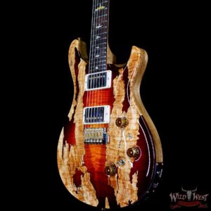 Paul Reed Smith PRS Private Stock #9779 Custom 24 Piezo Brazilian Spalted Maple Top Natural with Dark Cherry Glow - Image 2