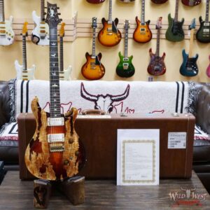 Paul Reed Smith PRS Private Stock #9779 Custom 24 Piezo Brazilian Spalted Maple Top Natural with Dark Cherry Glow - Image 6