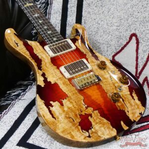Paul Reed Smith PRS Private Stock #9779 Custom 24 Piezo Brazilian Spalted Maple Top Natural with Dark Cherry Glow - Image 8