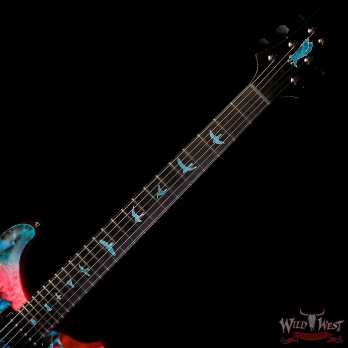 Paul Reed Smith Private Stock #9782 Custom 24 Buckeye Burl Top Ebony Fingerboard Glacier Resin Accents Satin - Image 4