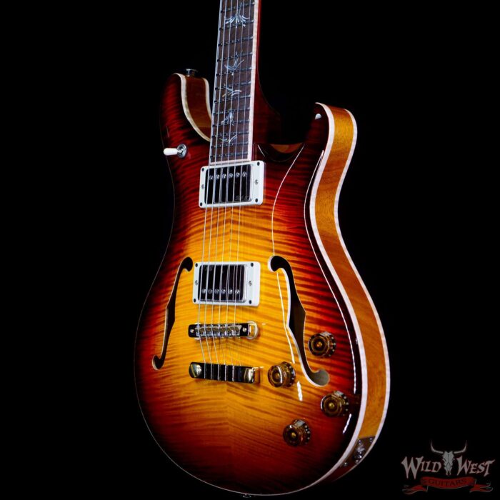 Paul Reed Smith PRS Private Stock #9788 McCarty 594 Hollowbody II Flame Maple Neck Brazilian Rosewood Board Dark Cherry Glow - Image 2