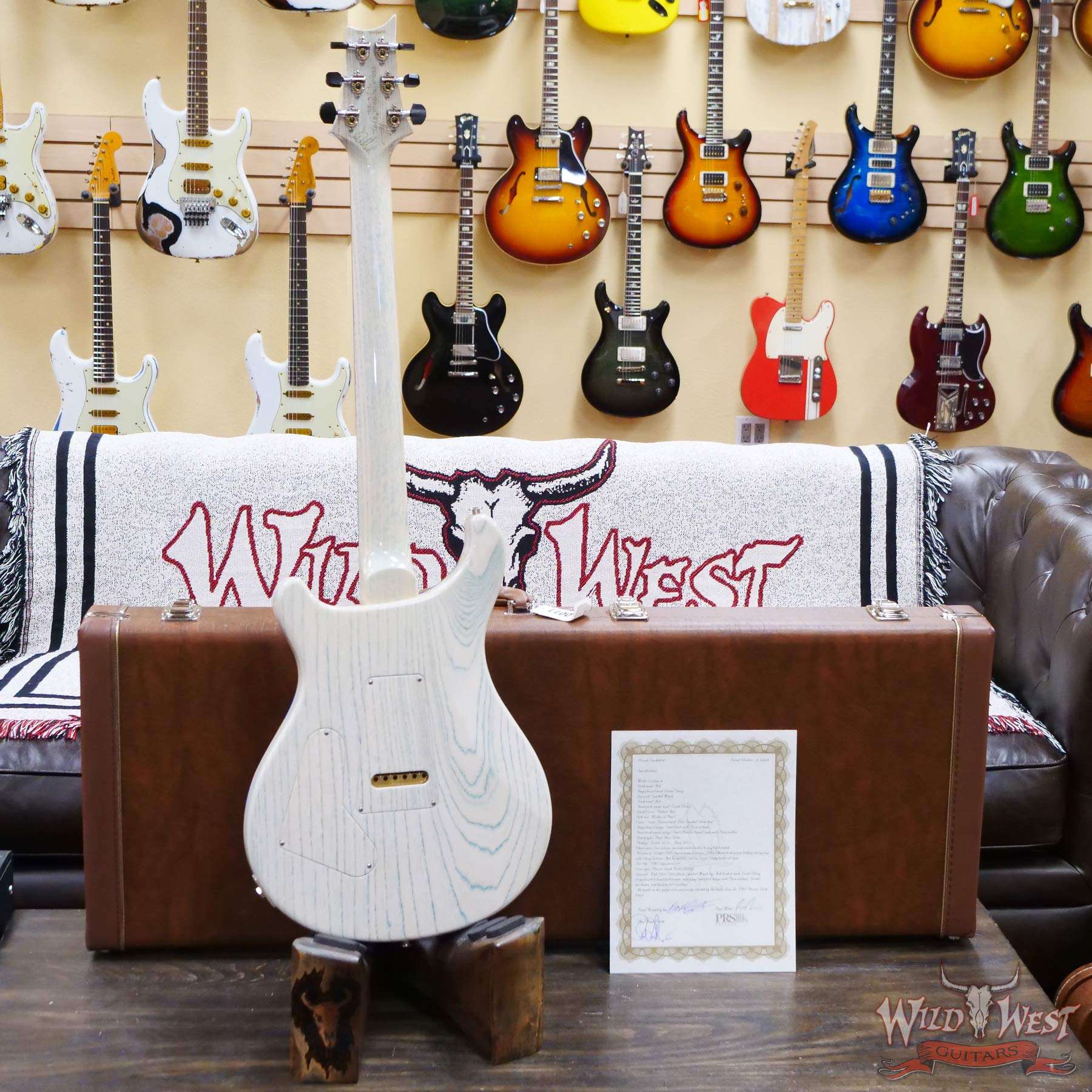 prs-ps9792-348650-d5__wwg.jpg Paul Reed Smith PRS Private Stock #9792 Custom 24 Spalted Maple Top Ash Body & Neck Natural with Blue Smoked Silver Leaf - Image 11