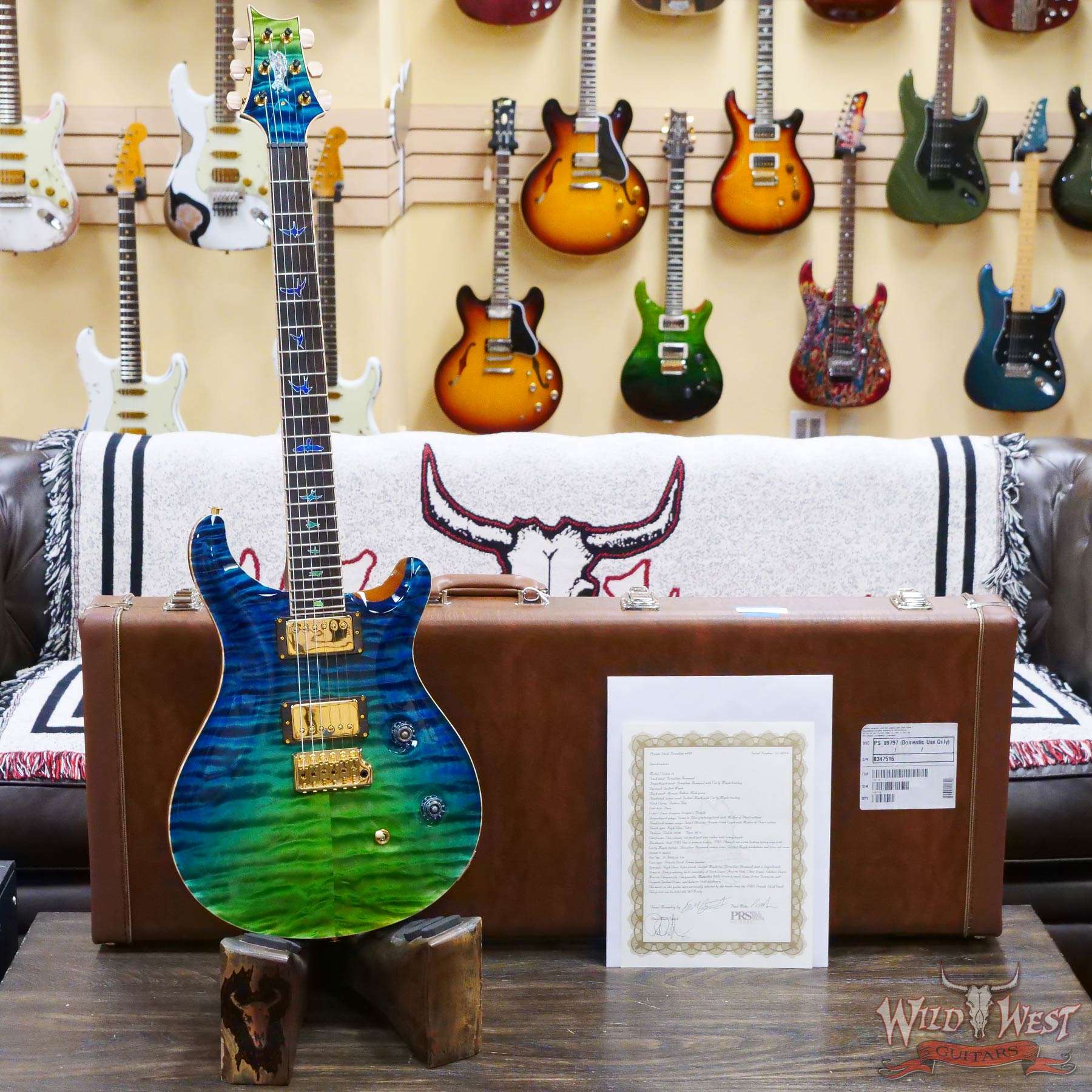 prs-ps9797-347516-d1__wwg.jpg Paul Reed Smith PRS Private Stock #9797 Custom 24 Quilt Maple Top Brazilian Rosewood Neck & Board Laguna Dragon’s Breath - Image 6