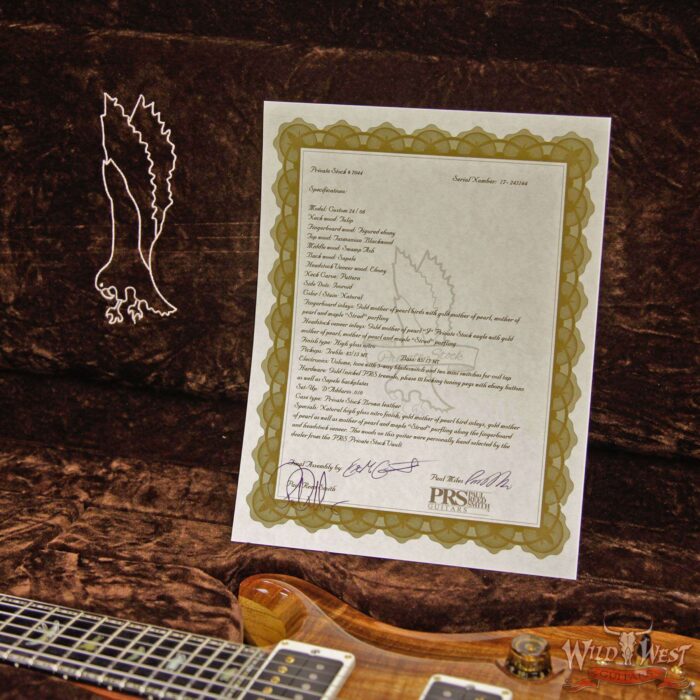 PRS Private Stock 7044 Custom 24-08 Tasmanian Blackwood Top Tulip Neck Ebony Fretboard Natural - Image 18