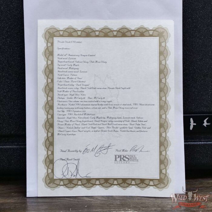 PRS Paul Reed Smith Private Stock 40th Anniversary McCarty Dragon LTD #00045 7.75 LBS - Image 14