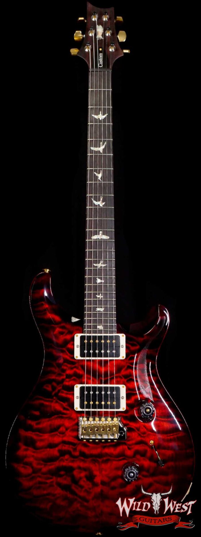 Paul Reed Smith PRS Quilt 10 Top Custom 24 with 35th Anniversary Eagle Fire Red Burst - Image 1
