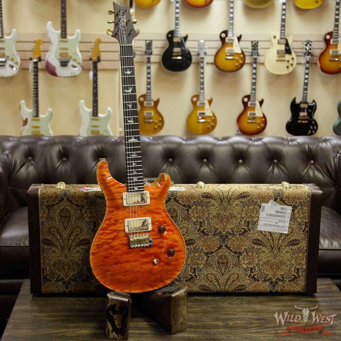PRS Wood Library 10 Top Custom 24 Quilt Maple Top Brazilian Rosewood Fingerboard Orange - Image 10