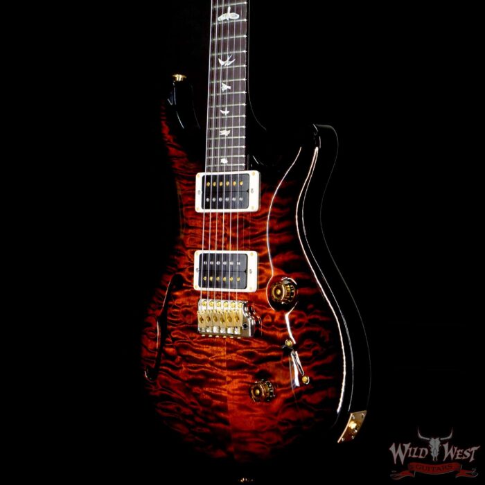 Paul Reed Smith PRS 10 Top Custom 24 Semi-Hololw Quilt Maple Top Orange Tiger Smokewrap - Image 2