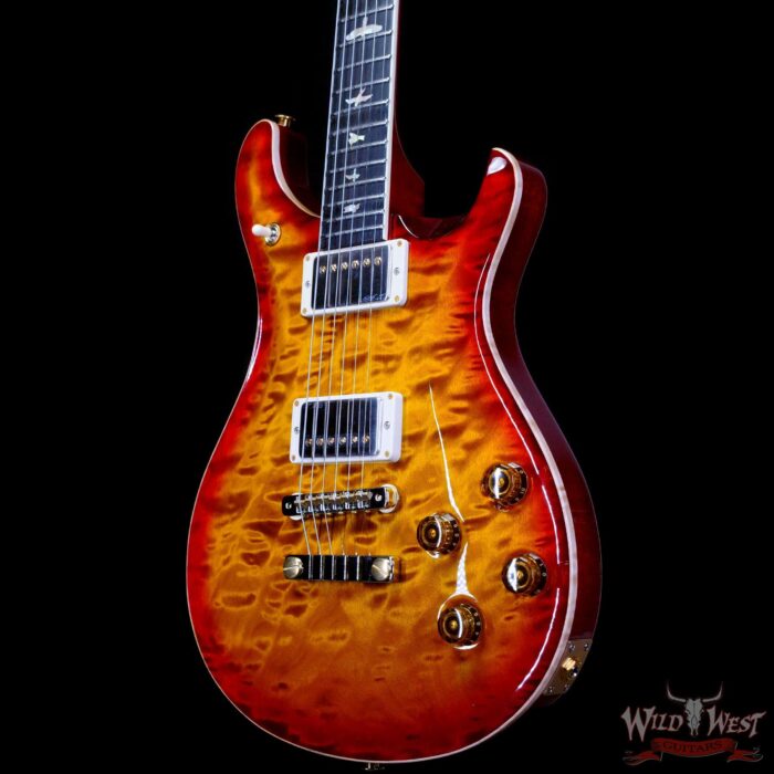 Paul Reed Smith PRS Core 10 Top McCarty 594 1-Piece Quilt Maple Top Stained Flame Maple Neck Top Ebony Board Dark Cherry Sunburst - Image 2