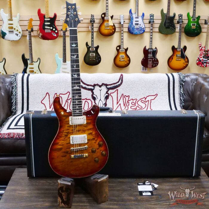 Paul Reed Smith PRS Core 10 Top McCarty 594 1-Piece Quilt Maple Top Stained Flame Maple Neck Top Ebony Board Dark Cherry Sunburst - Image 6