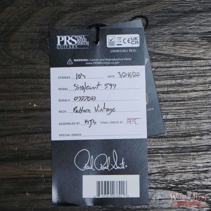 Paul Reed Smith PRS Core McCarty 594 Singlecut SC594 Eriza Verde Blue Burst - Image 11