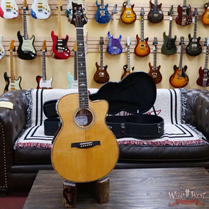 Paul Reed Smith PRS SE A40E Ebony Fretboard Ovangkol Side & Back Electric Acoustic Guitar Natural - Image 4