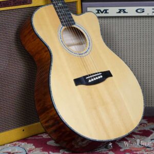 Paul Reed Smith PRS SE A55E Cutaway Eletric-Acoustic Guitar Quilted Maple Back & Side Natural w/ Black Gold Burst - Image 4