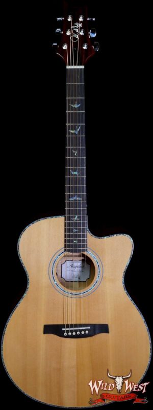 Paul Reed Smith PRS SE A55E Cutaway Eletric-Acoustic Guitar Quilted Maple Back & Side Natural w/ Black Gold Burst