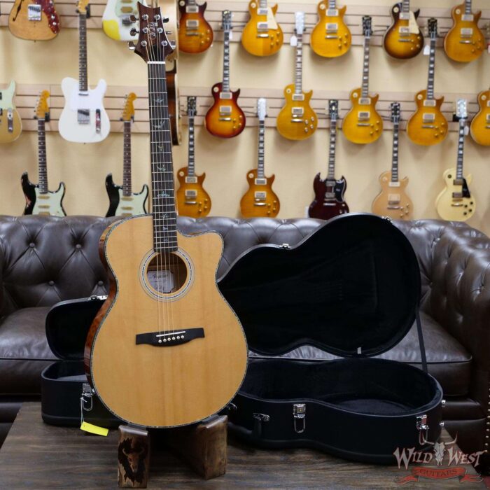 Paul Reed Smith PRS SE A55E Cutaway Eletric-Acoustic Guitar Quilted Maple Back & Side Black Gold Burst - Image 4