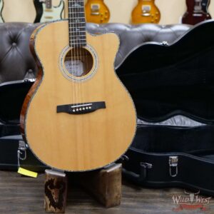 Paul Reed Smith PRS SE A55E Cutaway Eletric-Acoustic Guitar Quilted Maple Back & Side Black Gold Burst - Image 6
