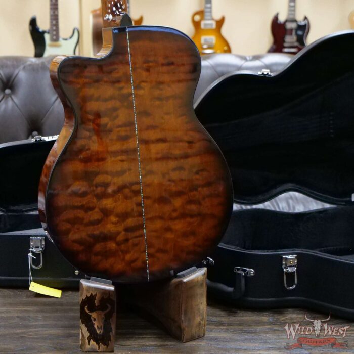 Paul Reed Smith PRS SE A55E Cutaway Eletric-Acoustic Guitar Quilted Maple Back & Side Black Gold Burst - Image 9