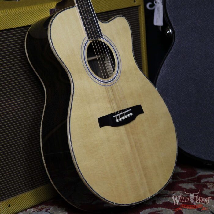 Paul Reed Smith PRS SE A60E Cutaway Electric-Acoustic Guitar Sitka Spruce Top with Ziricote Ebony Fingerboard - Image 6