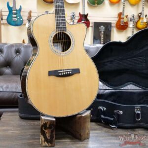 PRS SE A60E Cutaway Electric-Acoustic Guitar Sitka Spruce Top Ziricote Back & Side Ebony Fingerboard - Image 7