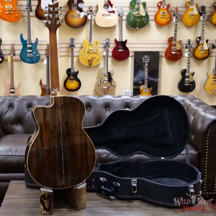 PRS SE A60E Cutaway Electric-Acoustic Guitar Sitka Spruce Top Ziricote Back & Side Ebony Fingerboard - Image 8