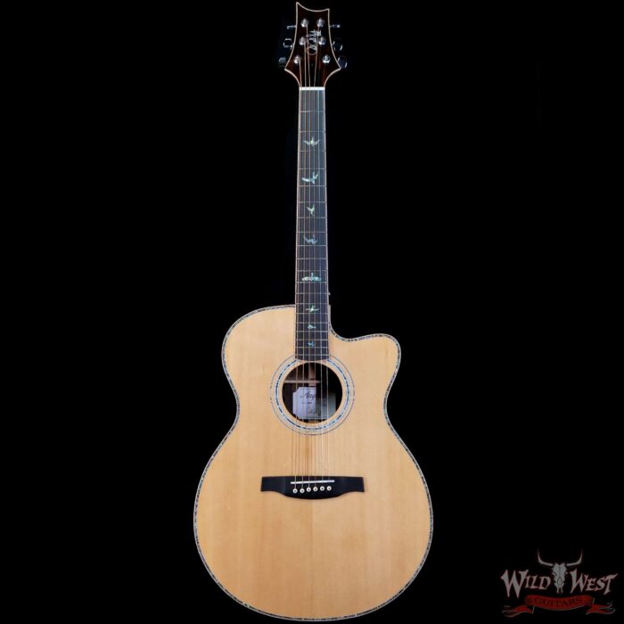 PRS SE A60E Cutaway Electric-Acoustic Guitar Sitka Spruce Top Ziricote Back & Side Ebony Fingerboard - Image 3