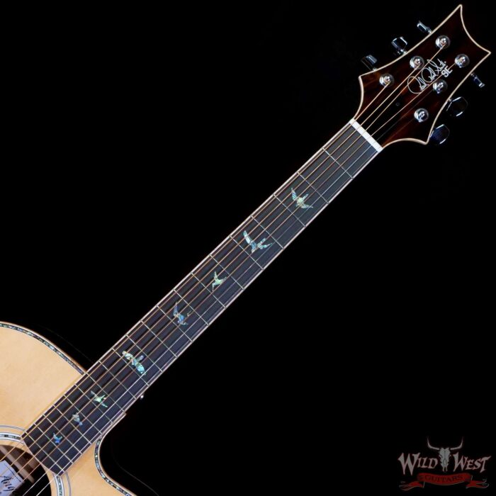 PRS SE A60E Cutaway Electric-Acoustic Guitar Sitka Spruce Top Ziricote Back & Side Ebony Fingerboard - Image 4