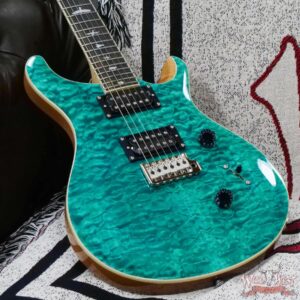 Paul Reed Smith PRS SE Custom 24 Quilt Turquoise F050465 - Image 6