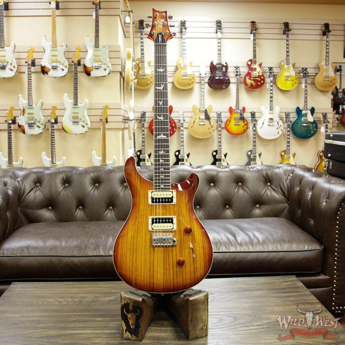 Paul Reed Smith PRS SE Custom 24 Zebrawood Top Rosewood Fingerboard Vintage Sunburst - Image 9