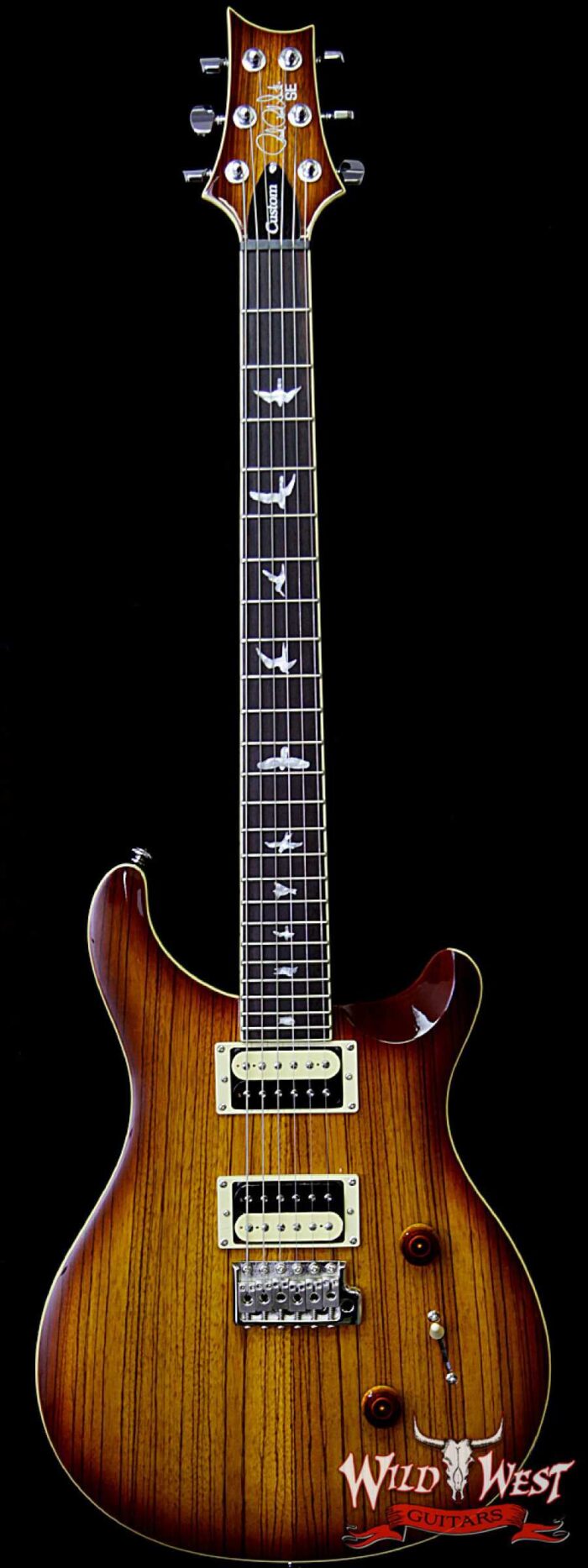 Paul Reed Smith PRS SE Custom 24 Zebrawood Top Rosewood Fingerboard Vintage Sunburst - Image 1
