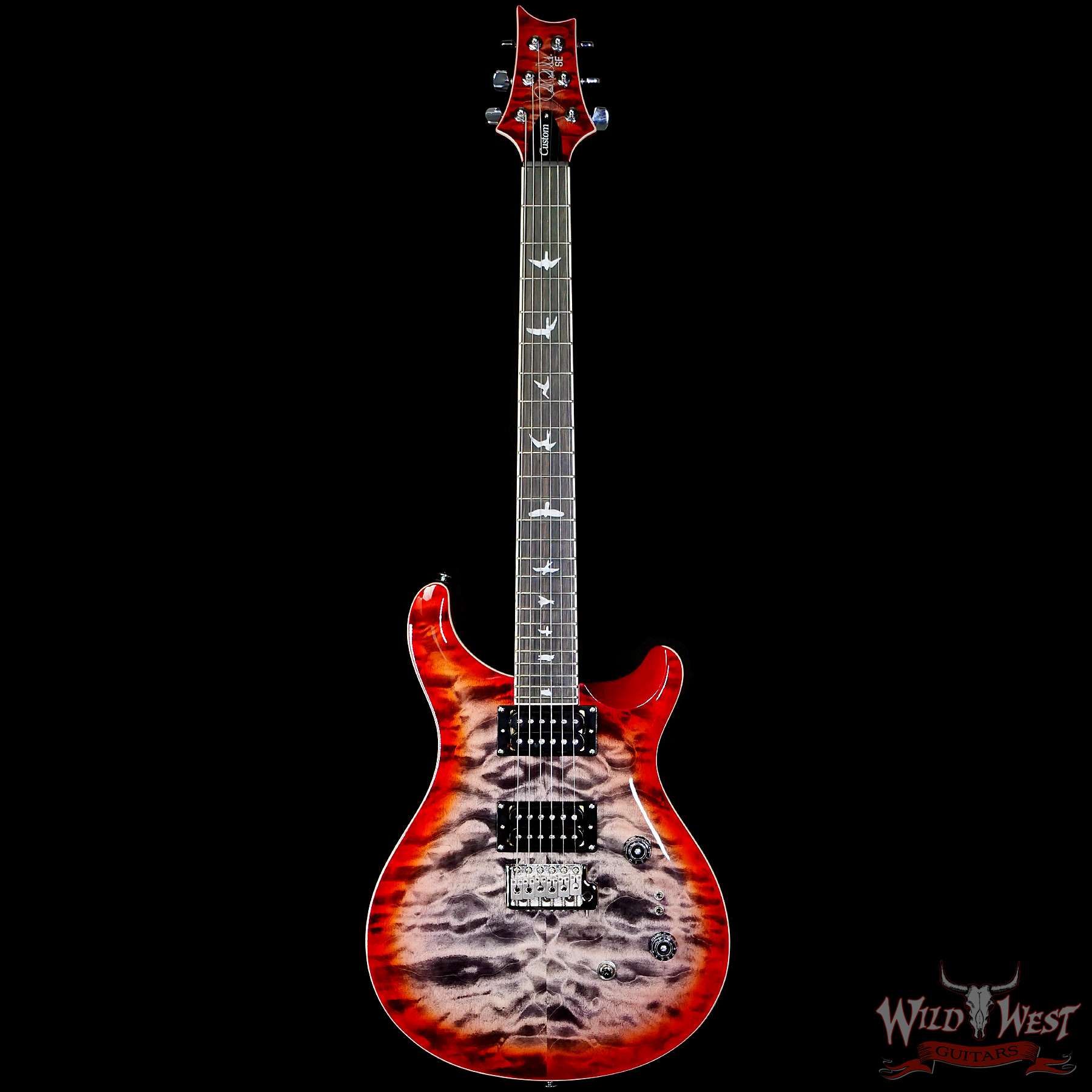Paul Reed Smith PRS SE Custom 24-08 Quilt Charcoal Cherry