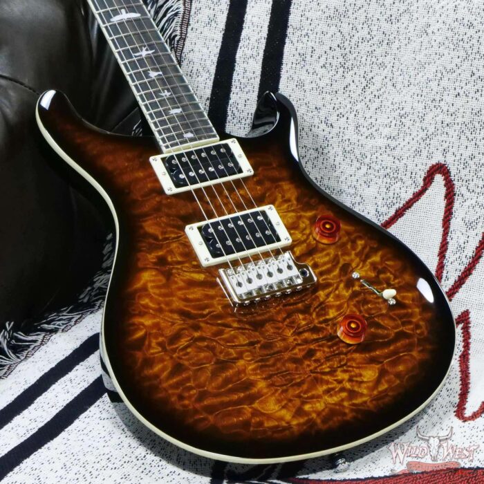 Paul Reed Smith PRS SE Custom 24 Quilt Black Gold Burst F052532 - Image 6