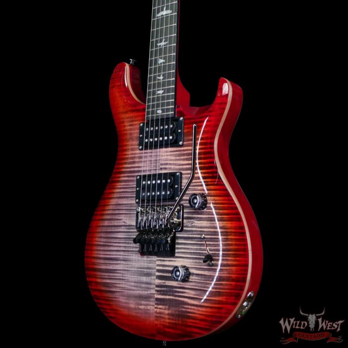 Paul Reed Smith PRS SE Custom 24 “Floyd” Floyd Rose FR Charcoal Cherry Burst 8.00 LBS - Image 2