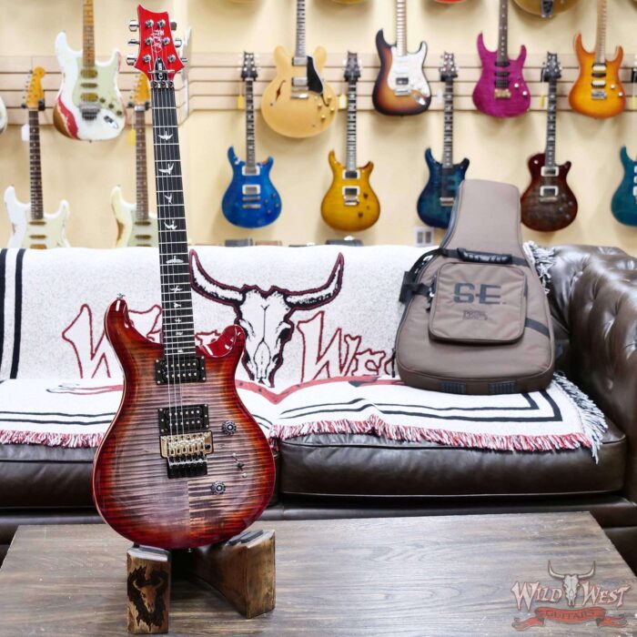Paul Reed Smith PRS SE Custom 24 “Floyd” Floyd Rose FR Charcoal Cherry Burst 8.00 LBS - Image 4
