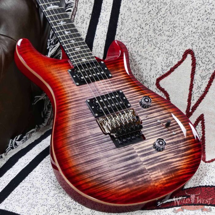 Paul Reed Smith PRS SE Custom 24 “Floyd” Floyd Rose FR Charcoal Cherry Burst 8.00 LBS - Image 6