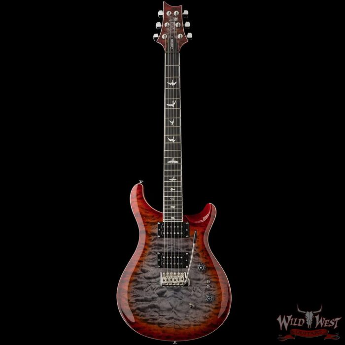 Paul Reed Smith PRS SE Custom 24-08 Quilt Charcoal Cherry Burst 8.00 lbs - Image 2