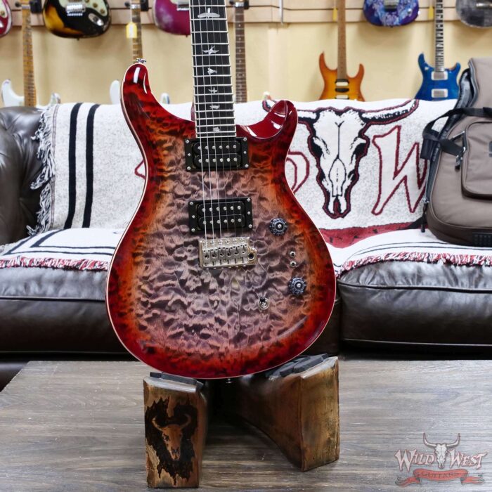 Paul Reed Smith PRS SE Custom 24-08 Quilt Charcoal Cherry Burst 8.00 lbs - Image 5