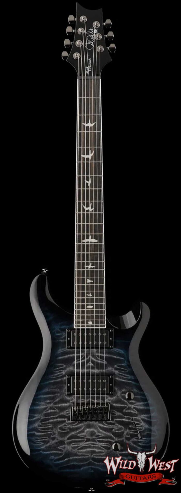 Paul Reed Smith PRS SE Mark Holcomb SVN Signature 7-Sting Electric Guitar Holcomb Blue Burst 7.75 LBS - Image 1